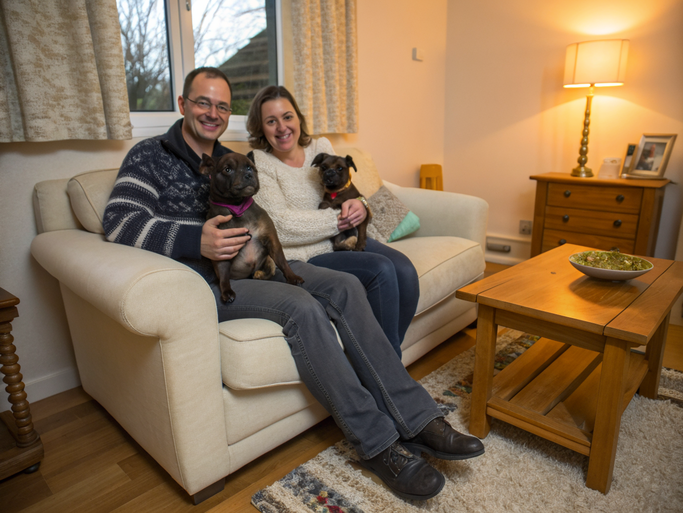 James & Sarah with Charlie